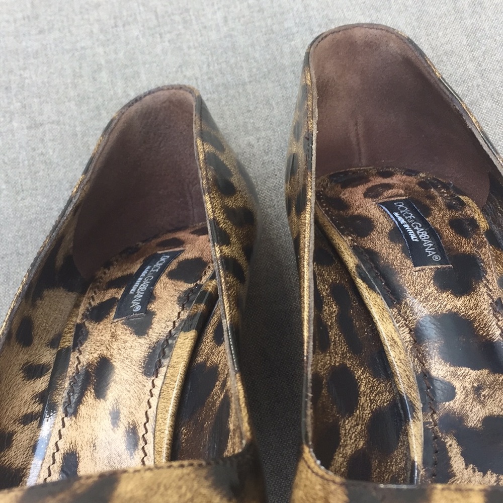 Dolce & Gabbana Patent Animal Print Stiletto Heel Pumps - Picture 10 of 12